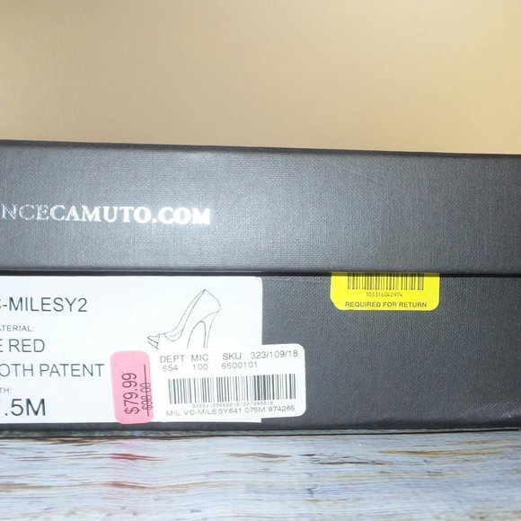 *SOLD* Red Patent Leather Peep Toe Pumps - Picture 8 of 8